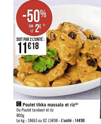 Poulet Tikka Massala Et Riz