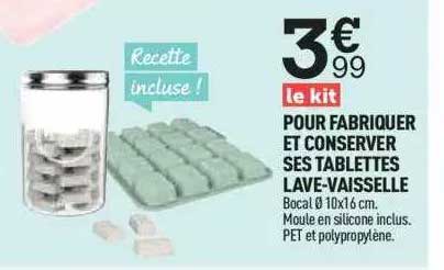 pour fabriquer et conserver ses tablettes lave-vaisselle