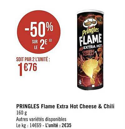pringles flame extra hot cheese & chili