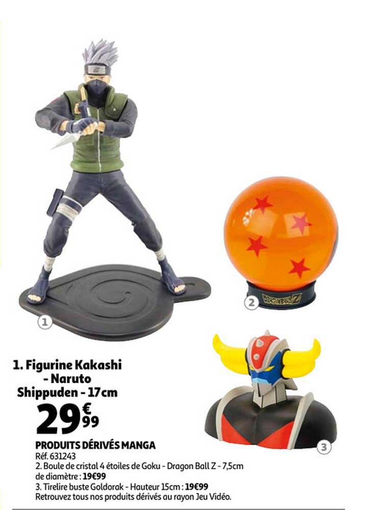 produits dérivés manga : figurine kakashi - naturo shippuden - 17 cm