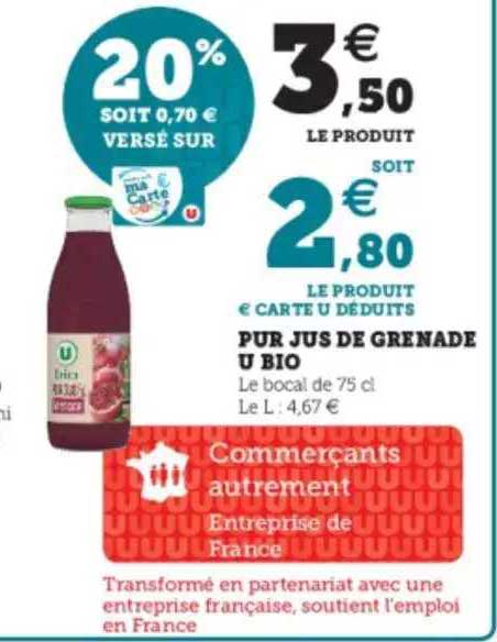 Pur Jus De Grenade U Bio
