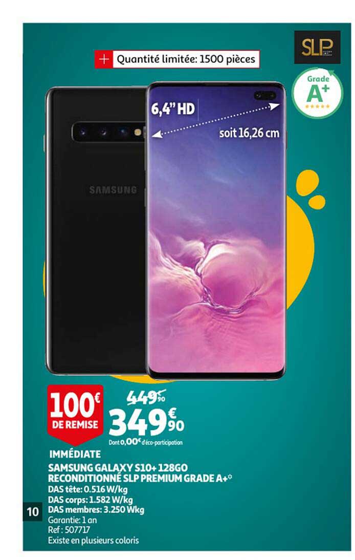 samsung galaxy s10+ 128go reconditionné slp premium grade a+