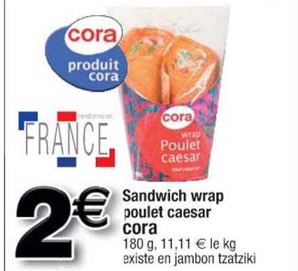 Sandwich Wrap Poulet Caesar