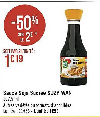 sauce soja sucrée suzy wan