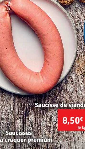 saucisse de viande, saucisses à croquer premium