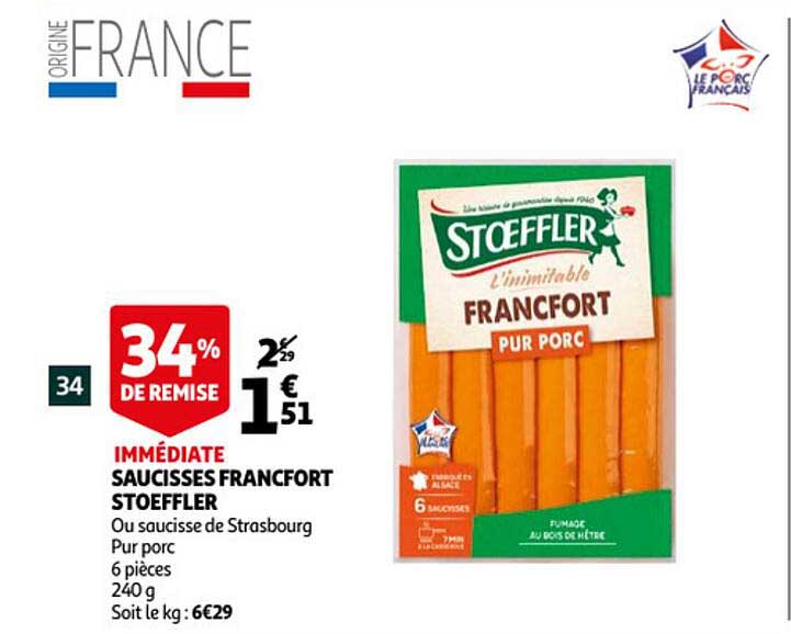 saucisses francfort stoeffler