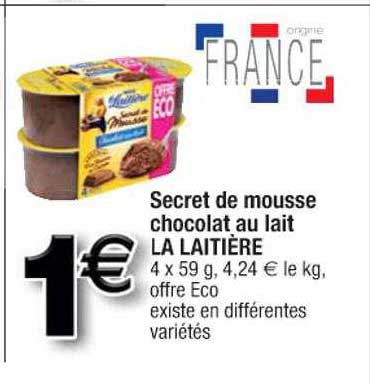 Secret De Mousse Chocolat Au Lait La Laitière