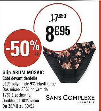 slip arum mosaïc sans complexe
