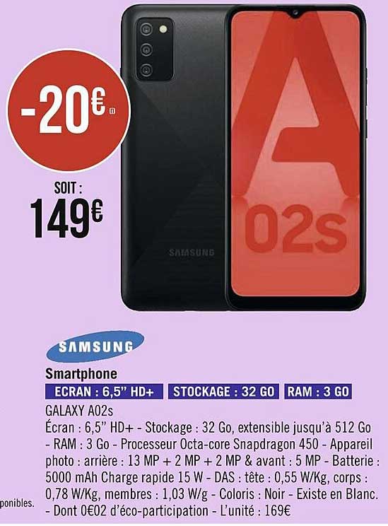 Smartphone Galaxy A02s Samsung
