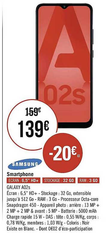 smartphone galaxy a02s samsung