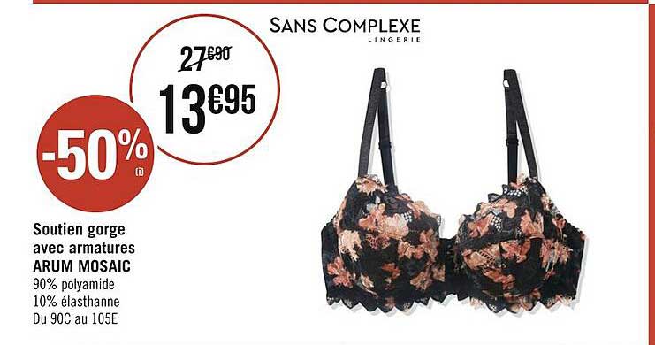 soutien gorge avec armatures arum mosaïc