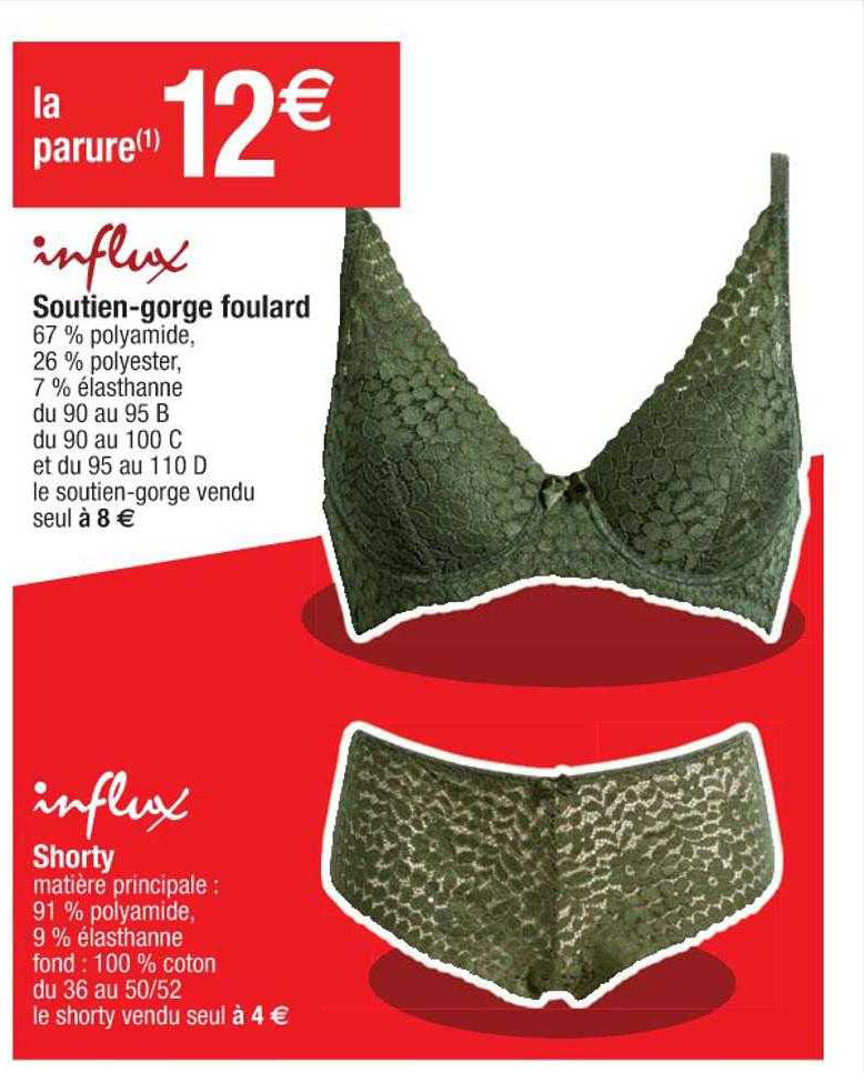 soutien-gorge foulard influx, shorty influx