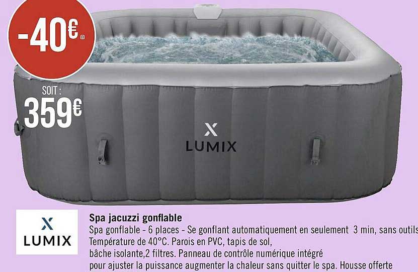 spa jucuzzi gonflable lumix