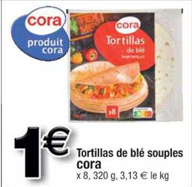 Tortillas De Blé Souples Cora