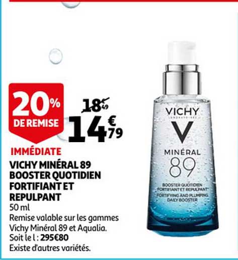 Vichy Minéral 89 Booster Quotidien Fortifiant Et Repulpant