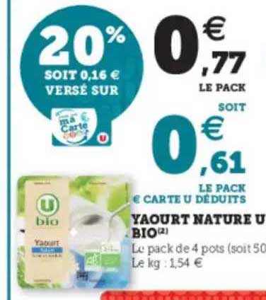 Yaourt Nature U Bio