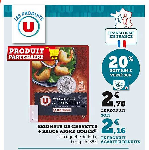 beignets de crevette + sauce aigre douce