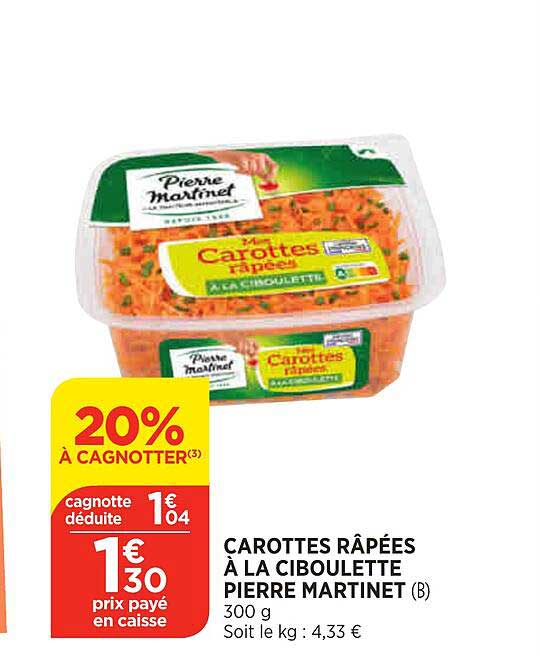 Carottes Râpées à La Ciboulette Pierre Martinet