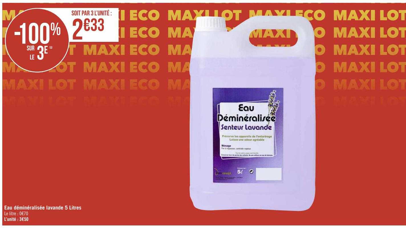 Eau Déminéralisée Lavande 5 Litres