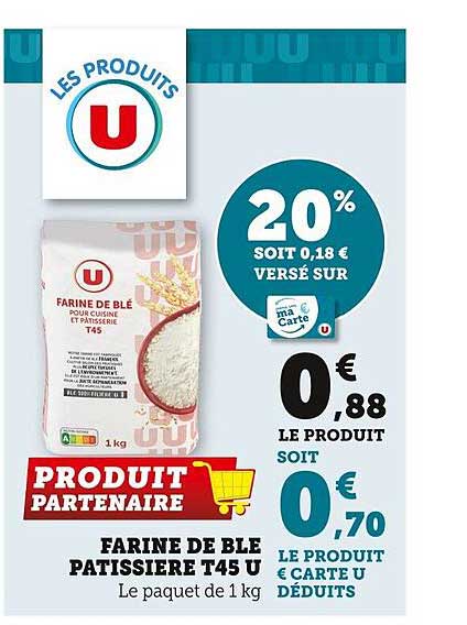 farine de blé pâtissière t45 u