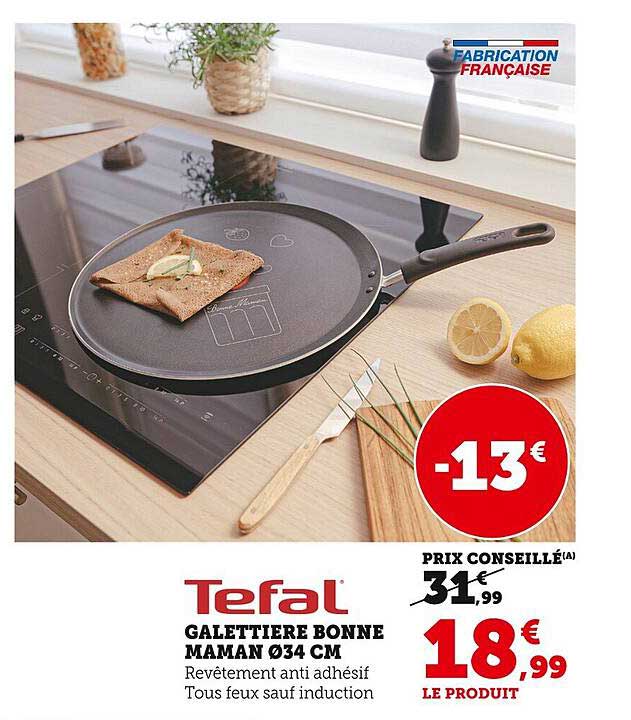 galettière bonne maman ø 34 cm tefal