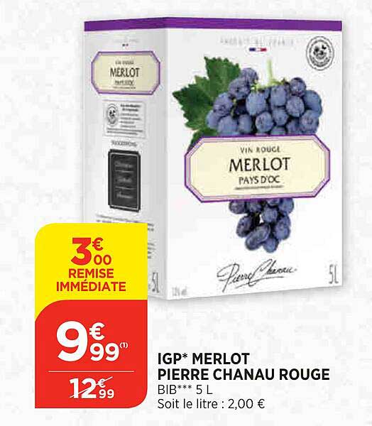 igp merlot pierre chanau rouge