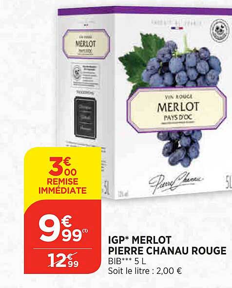 igp merlot pierre chanau rouge