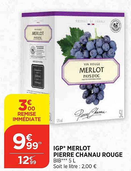 igp merlot pierre chanau rouge