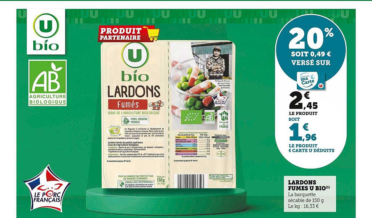 Lardons Fumés U Bio
