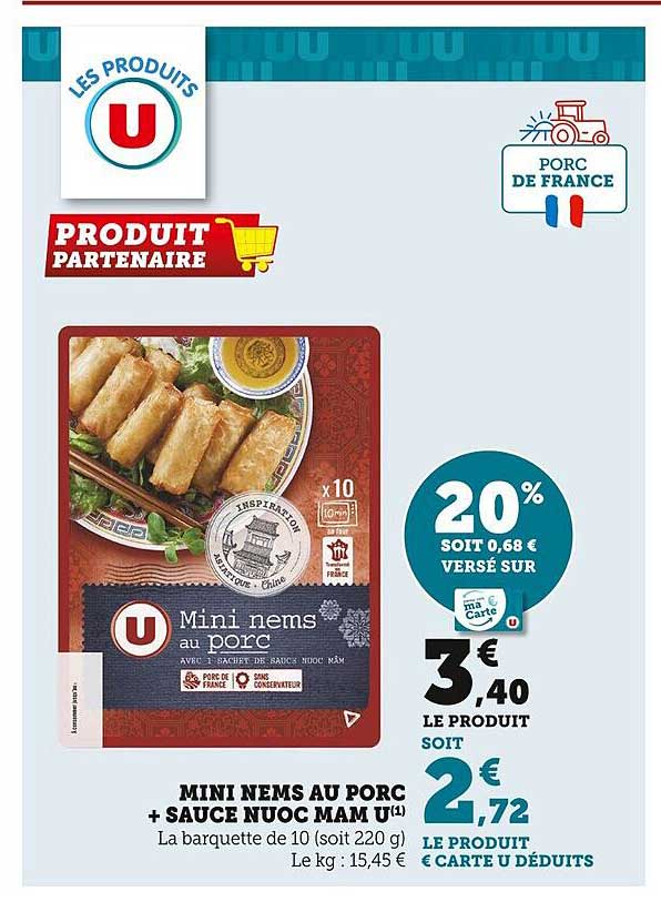 mini nems au porc + sauce nuoc mam u