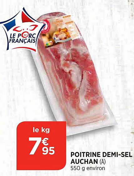 poitrine demi-sel auchan