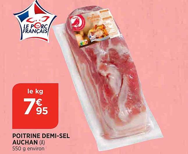 poitrine demi-sel auchan