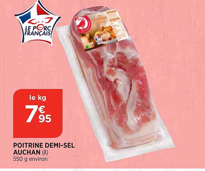 poitrine demi-sel auchan