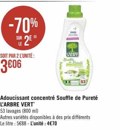 adoucissant concentré souffle de pureté l'arbre vert