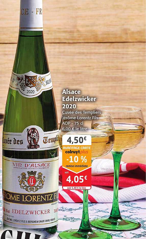 alsace edelzwicker 2020 cuvée des templiers jérôme lorentz fils aop