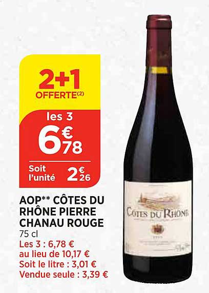 aop côtes du rhône pierre chanau rouge