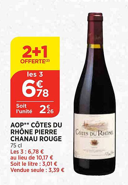 aop côtes du rhône pierre chanau rouge