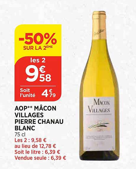 aop mâcon villages pierre chanau blanc