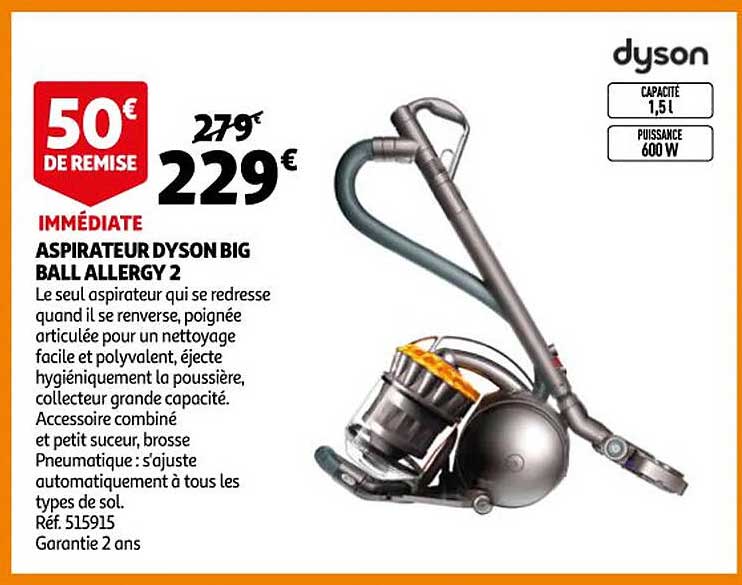 aspirateur dyson big ball allergy 2