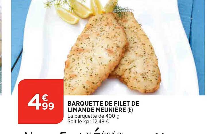 Barquette De Filet De Limande Meunière