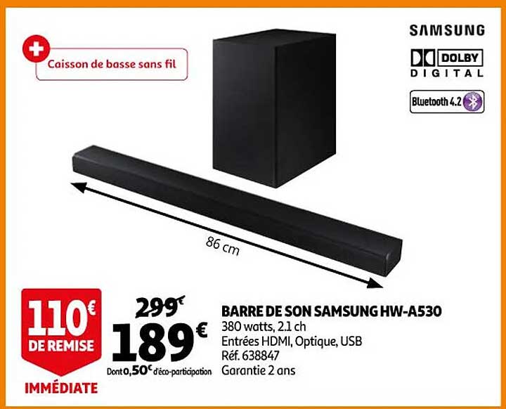 Barre De Son Samsung Hw-a530