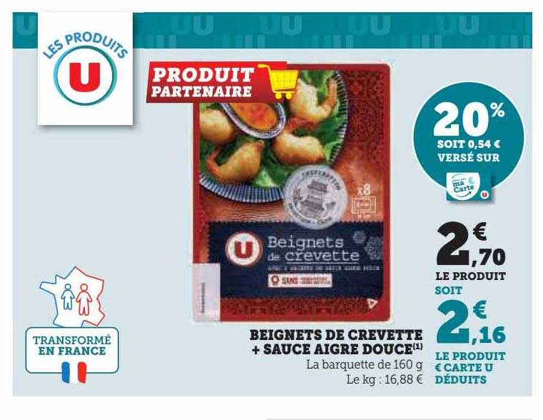 beignets de crevette + sauce aigre douce