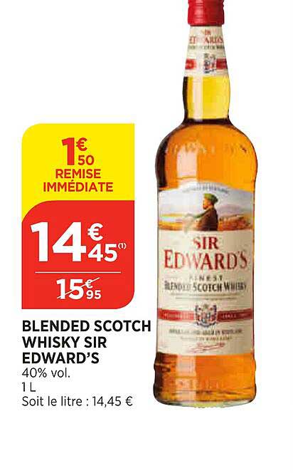 blended scotch whisky sir edward's