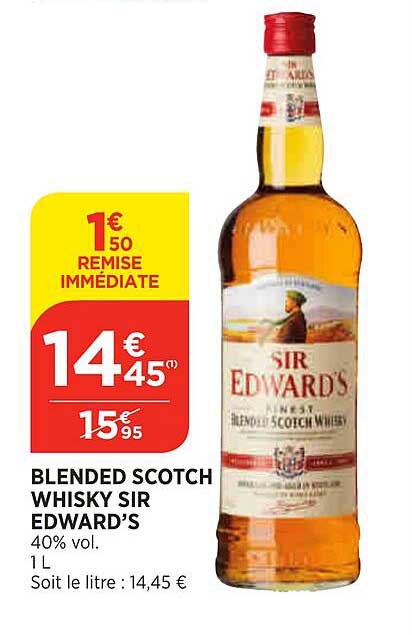 blended scotch whisky sir edward's