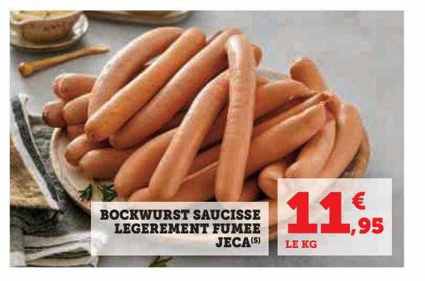 bockwurst saucisse légèrement fumée jeca