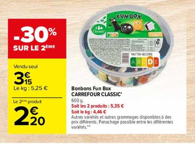 Bonbons Fun Box Carrefour Classic'