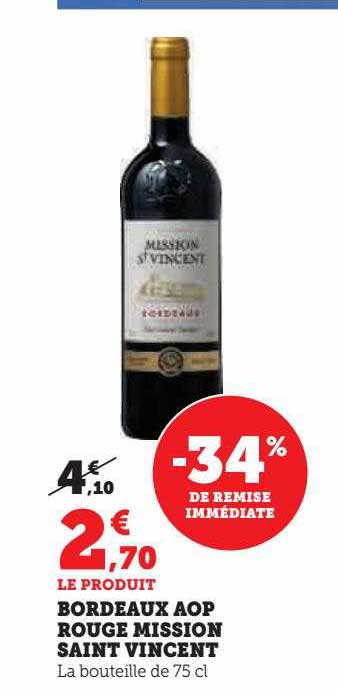 bordeaux aop rouge mission saint vincent