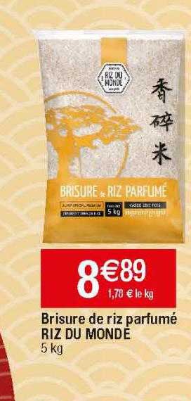 brisure de riz parfumé riz du monde