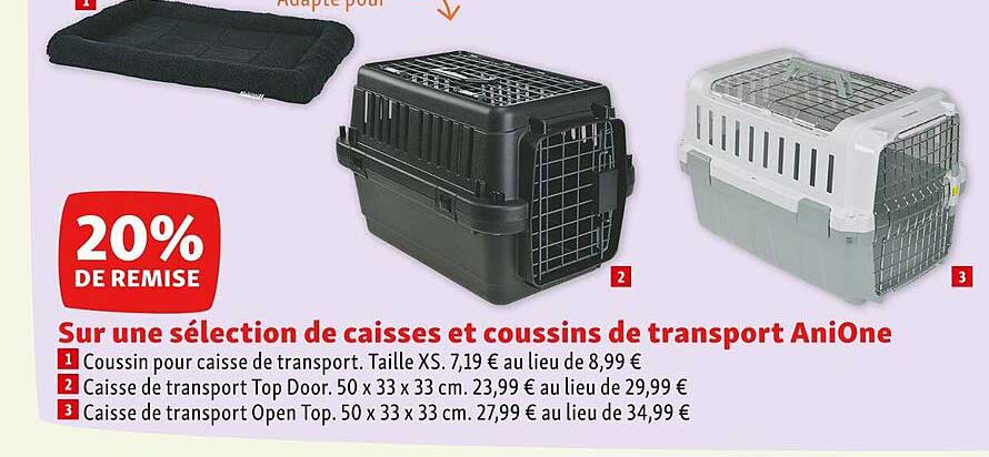 caisses et coussins de transport anione