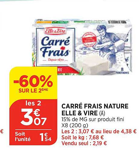 Carré Frais Nature Elle & Vire